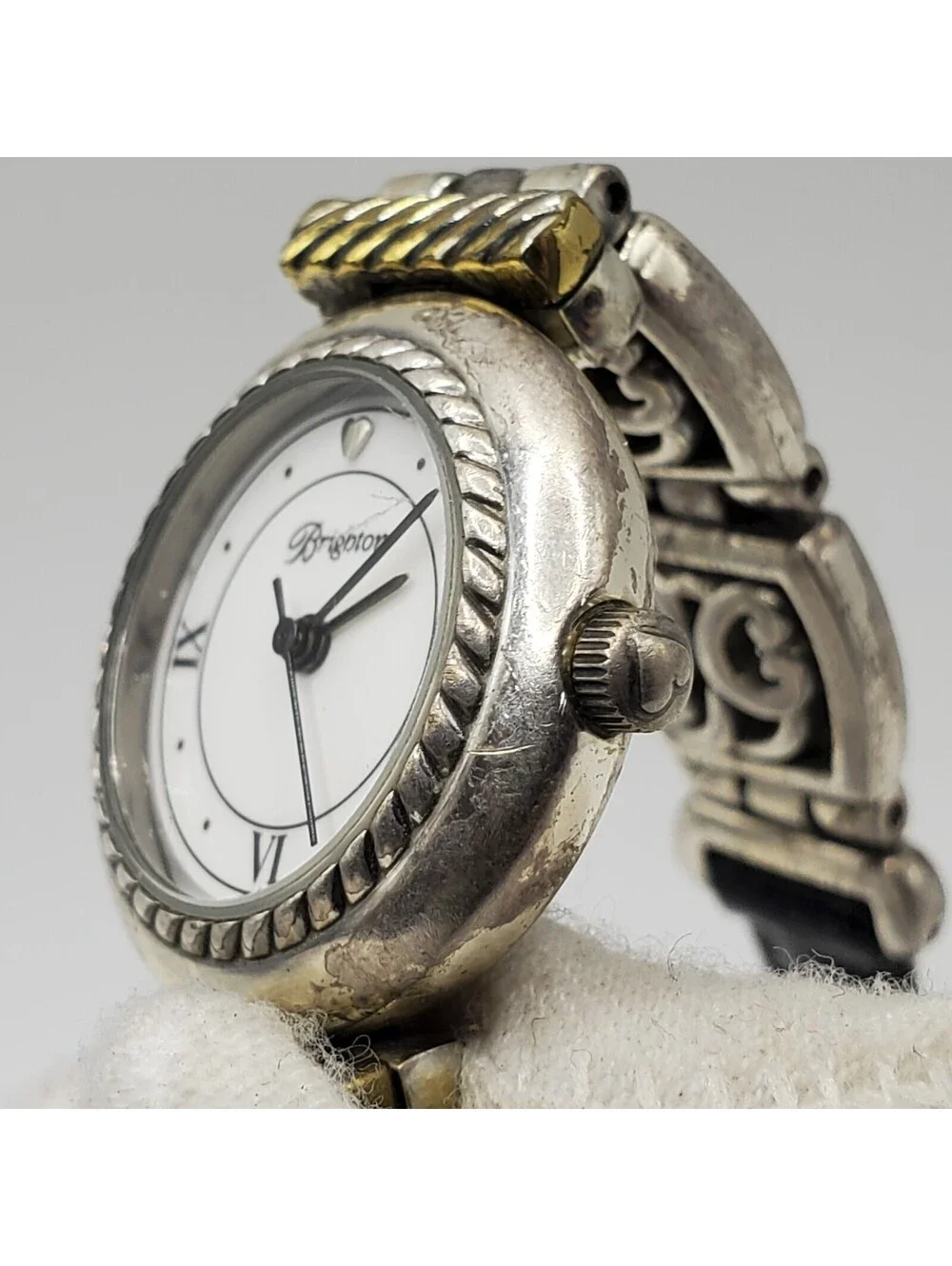 Brighton Camden Womens Watch 24MM Reversible Brown Black Bands New Battery